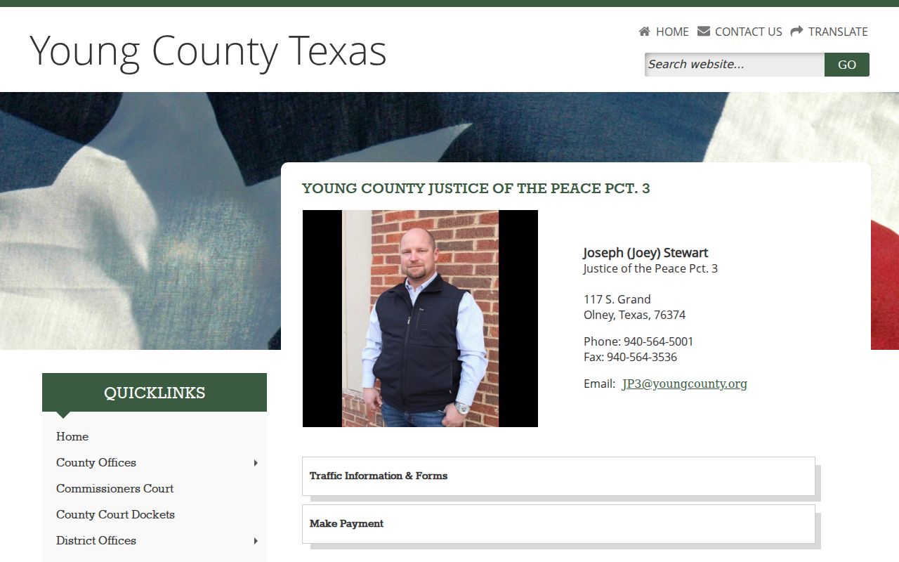 Young County JP3 traffic court forms and payment route